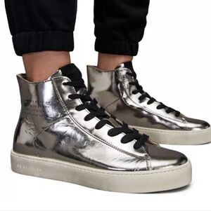 Tana Metallic Lace Up High Top Sneakers